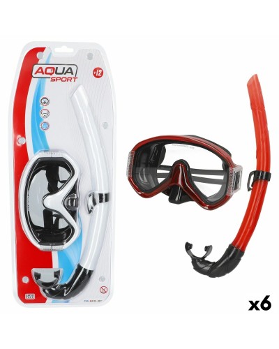 Taucherbrille mit Schnorchel AquaSport (6 Stück)