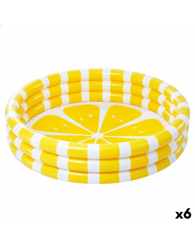 Uppblåsbar plaskpool för barn Intex Citron 147 x 33 x 147 cm Gul (6 antal)