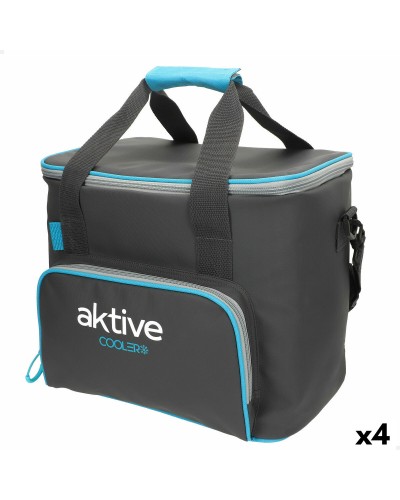 Portable Fridge Aktive 20 L 32 x 28 x 23 cm Black (4 Units)