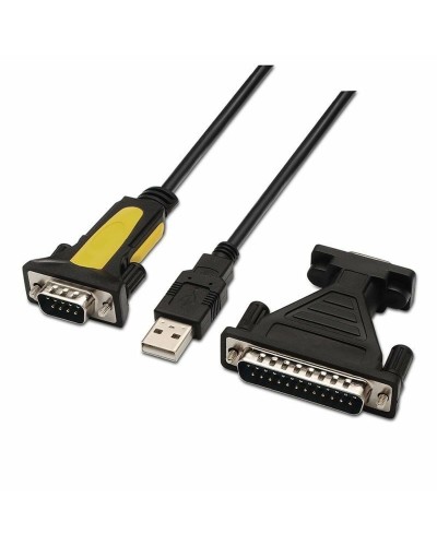 Data-/laddningskabel med USB Aisens A104-0039 Svart 1,8 m