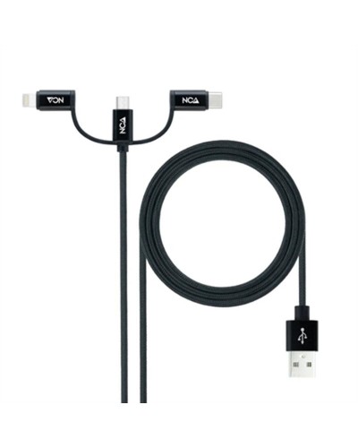 Câble USB NANOCABLE 10.01.3200 Noir 1 m (1 Unité)