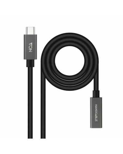 Verlengkabel USB-C NANOCABLE 10.01.4401-L150 Zwart 1,5 m (1 Stuks)