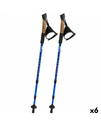 Aktive Set 2 Bastones Trekking Aluminio Ajustables 135cm Senderismo
