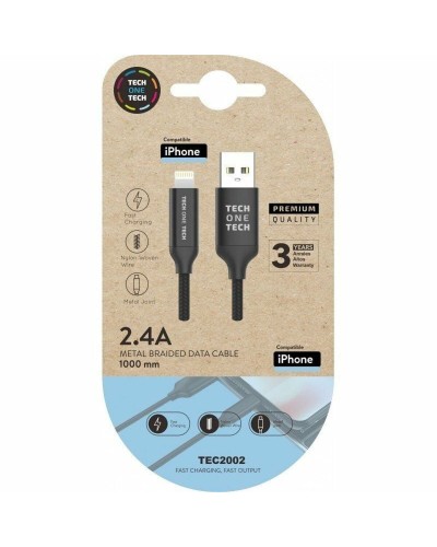 Lightning Cable Tech One Tech TEC2002 1 m Black