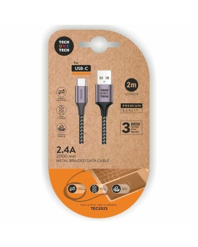 Kabel USB A naar USB-C Tech One Tech TEC2023 2 m
