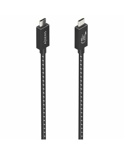USB-kabel Aisens A156-0866 Svart 50 cm