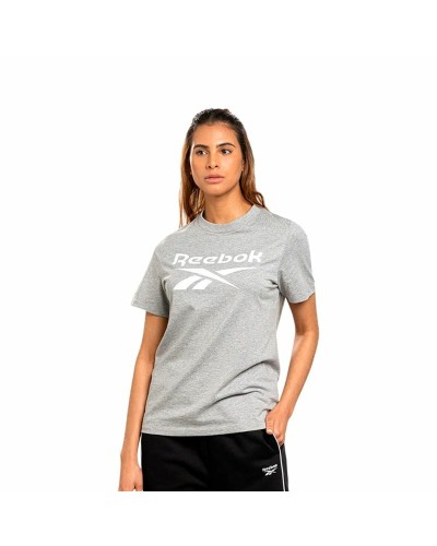 Women’s Short Sleeve T-Shirt Reebok Identity Big Logo Grey Light grey
