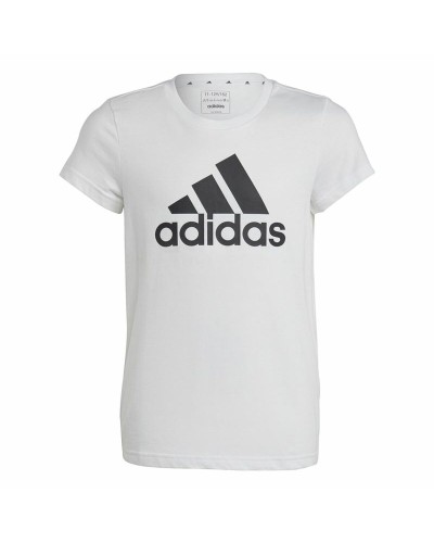 Maglia a Maniche Corte per Bambini Adidas Essentials Bianco