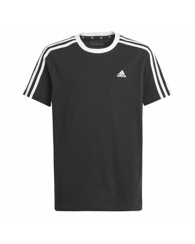 Maglia a Maniche Corte per Bambini Adidas Essentials Azzurro Nero