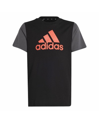Uniseks T-Shirt met Korte Mouwen Adidas Essentials Zwart