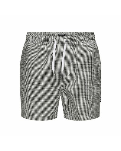 Bañador Hombre Only & Sons Onsted Stripe Seersucker Blanco Negro