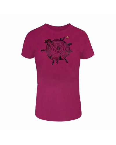 Short-sleeve Sports T-shirt Joluvi Wood W Magenta
