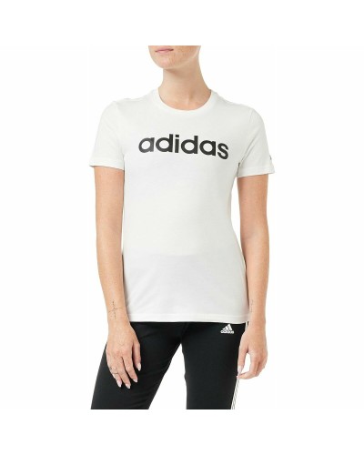Naisten T-paita Adidas Valkoinen