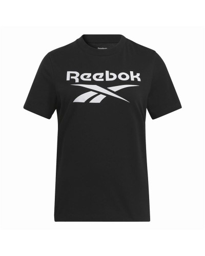 Dames-T-Shirt met Korte Mouwen Reebok Identity Big Logo Zwart