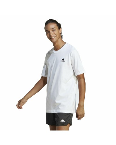 T-shirt à manches courtes homme Adidas Essentials Blanc