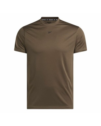 Camiseta de Manga Corta Hombre Reebok Id Train Ss Tech Tee Marrón Marrón claro