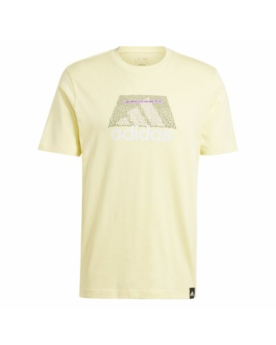 Men’s Short Sleeve T-Shirt Adidas Codes Bos Graphic Yellow