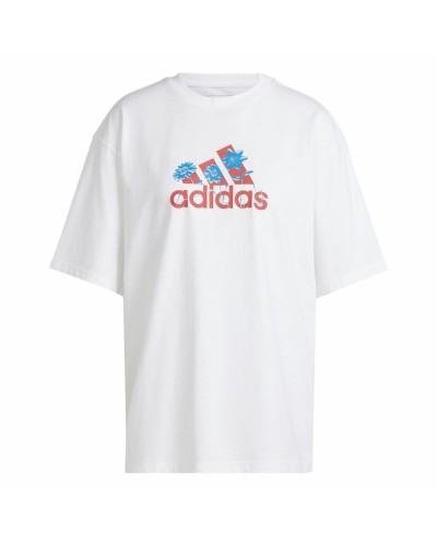 T-shirt med kortärm Dam Adidas Flower Badge of Sports Gt