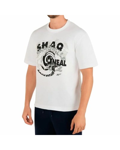 Men’s Short Sleeve T-Shirt Reebok Gs Hs Shaq Spiral Te White