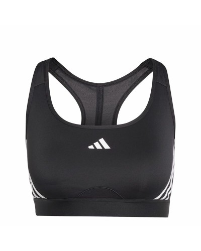 Sportbeha Adidas Essentials Powereact Mid Zwart