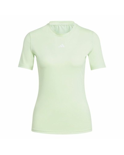 Maglia a Maniche Corte Donna Adidas Essentials Techfit Train Verde limone Verde Chiaro