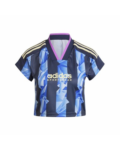 Camiseta de Manga Corta Mujer Adidas Tiro Cut Azul