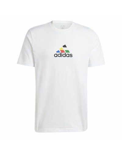 Maglia a Maniche Corte Uomo Adidas House Of Tiro Nations Graphic Bianco