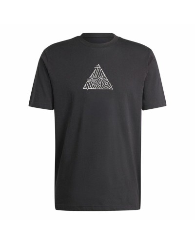 Camiseta de Manga Corta Hombre Adidas House Of Tiro Metallic Graphic Negro