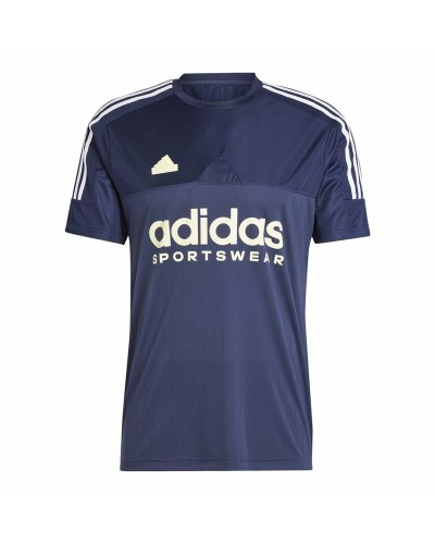 Heren-T-Shirt met Korte Mouwen Adidas Tiro Blauw