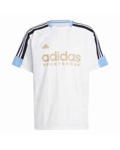 Camiseta de Manga Corta Hombre Adidas Tiro Nations Blanco