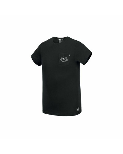 Men’s Short Sleeve T-Shirt Picture Waisted Pocket Black