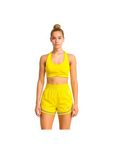 Sporttopje voor dames Black Limba Geel Fitness