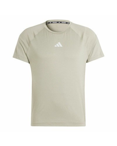 Herren Kurzarm-T-Shirt Adidas Essentials Gym+ Beige