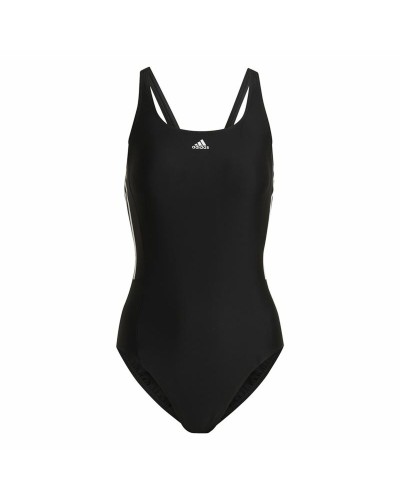 Damesbadpak Adidas 3S Mid Suit Zwart