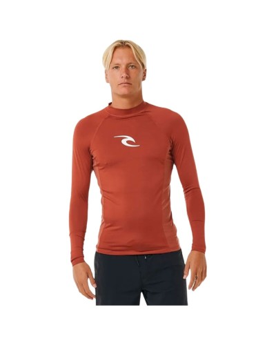 Badtröja Rip Curl Waves Upf Perf L/S Röd Surfing