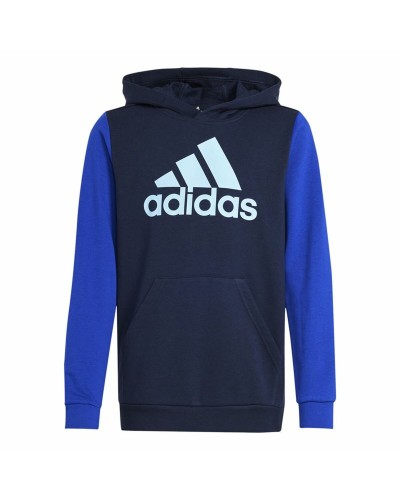 Jungen Sweater mit Kapuze Adidas Essentials Big Logo Colorblock Blau