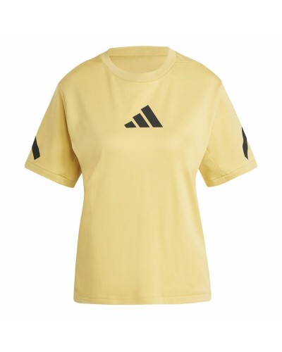 Dames-T-Shirt met Korte Mouwen Adidas Z.N.E. Geel