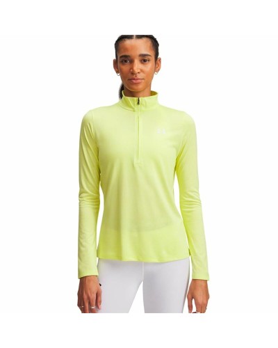 Dames T-shirt lange mouwen Under Armour Tech 1/2 Zip Geel