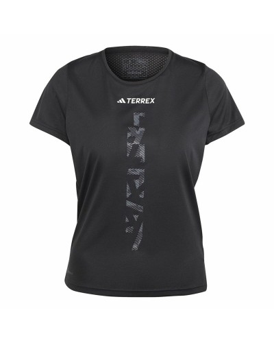 Damen Kurzarm-T-Shirt Adidas Agr Shirt Schwarz