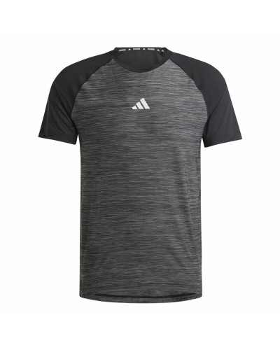 Miesten T-paita Adidas Gym+ Training Musta Harmaa