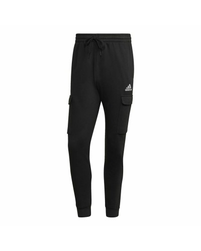 Long Sports Trousers Adidas Essentials Fleece Black Men