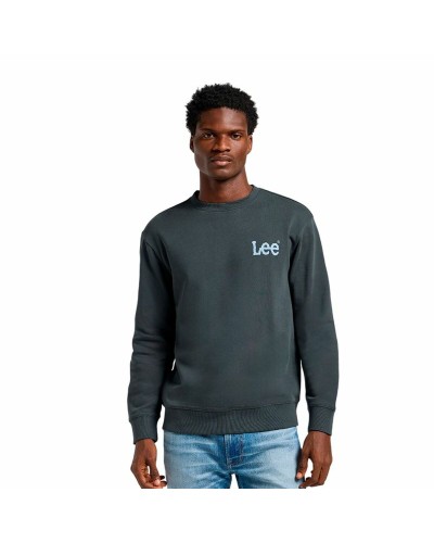 Herren Sweater ohne Kapuze Lee Wobbly Lee Sws Schwarz Dunkelgrau