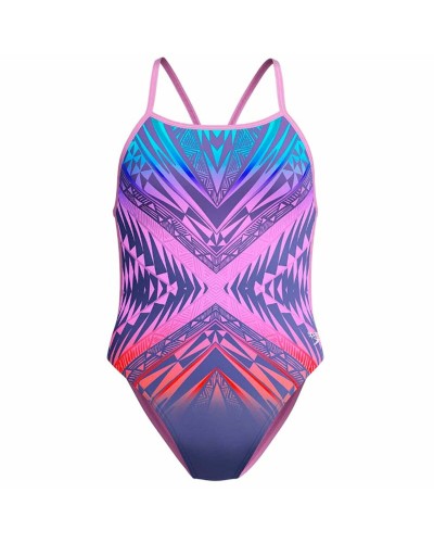 Bañador Mujer Speedo Digital Vback Multicolor Rosa