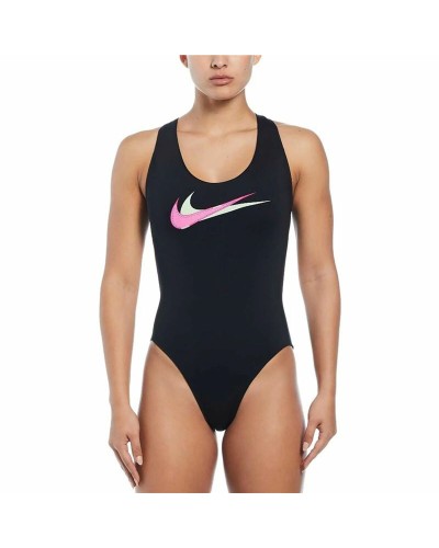 Costume da Bagno Donna Nike Multi Logo Nero
