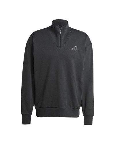 Tröja utan huva Herr Adidas All Szn Fleece 1/4 Zip Crew Svart