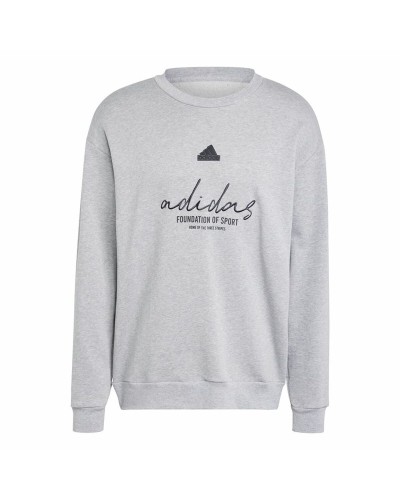 Sweat sans capuche homme Adidas Brand Love French Terry Gris