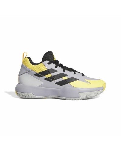 Basketball Shoes for Children Adidas Cross Em Up Select Mid Yellow Grey