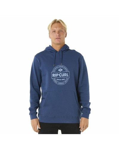Felpa con Cappuccio Uomo Rip Curl Stapler Hood Azzurro
