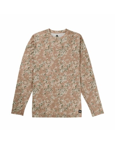 Herren Sweater ohne Kapuze Burton Mdwt Crew Snowfall Camo Weiß Beige