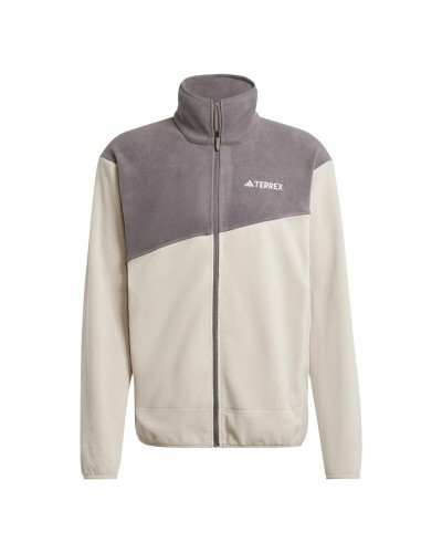 Maglia in Pile Adidas Terrex Multi Full Zip Fleece Beige Uomo